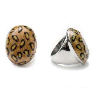 Plunder Designs NEW Leopard Print Ring - Size 7